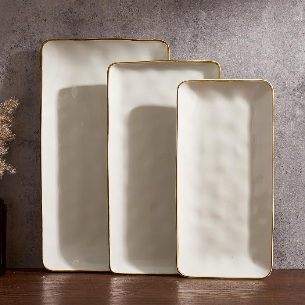 Rectangular Serving Platters, Set of 3